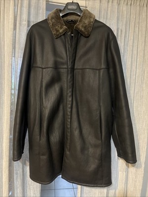Hugo Boss Carty Genuine Shearling Leather Coat Size 54