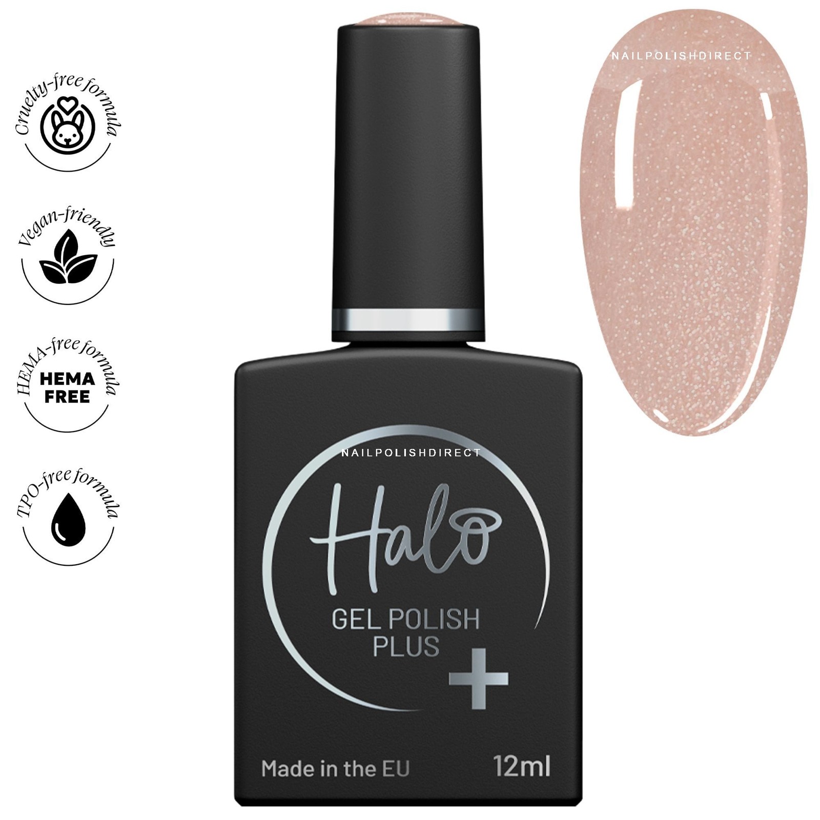 Halo TPO-Free & Hema-Free Gel Polish Plus - Bare Shimmer 12ml (HP013)