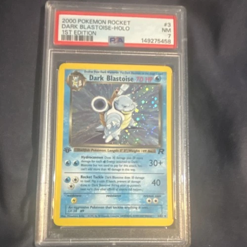 Pokémon Dark Blastoise Team Rocket 1st Edition Holo 3/82 PSA 7 2000