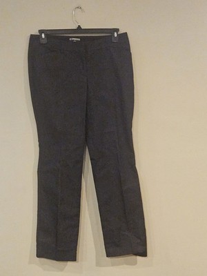 Size 10R Express Editor Ankle Pants Straight Mid Rise Stretch Blue