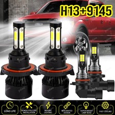 Para For Ford F 150 2004-2012 2013 2014 Faros LED Hi/Lo+Kit de luces antiniebla