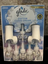 Glade Cotton Cloud Dream 6 Refills + 2 warmers Air-Freshener Refills 