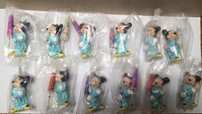 12 Vintage Bully Disney Minnie Mouse Geisha Hand Painted Figures Germany
