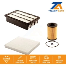 Air Cabin Engine Cartridge Oil Filters (3 Total) Kit For Hyundai Santa Fe 3.3L