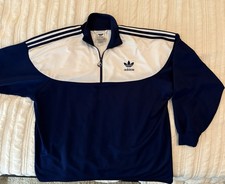 Rare Vintage Adidas original track jacket 90s half zip Size Medium