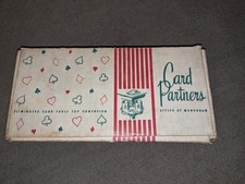 NOS Vintage Mcm Card Partners Styled by Monogram Card Game Vert Coupe Métal...