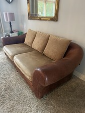 Coach House 3 Seater Sofa, Chair And Storage Foot Stool In Excellent Condition