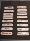 Lot of 16 Antique Apothecary Cabinet Pharmacy Enamel Sign Enamel Signs (No.1-D11