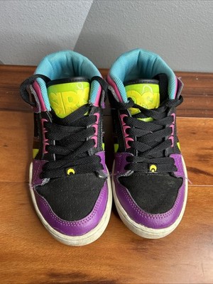 Osiris Skate Shoes Size 6.5 NYC 83 Mid Girls Neon Pink Green Blue Purple