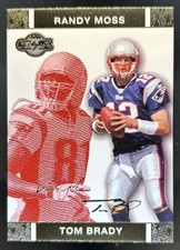 2007 Topps Co-Signers Tom Brady Randy Moss Changing Faces Gold Red #/399