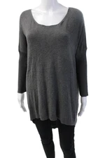 B&K Moda Unisex Pullover Sweater Dark Gray Long Sleeve Viscose Size M