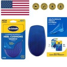 Heel Cushions with Massaging Gel Advanced  All-Day Shock Absorption and Cus...