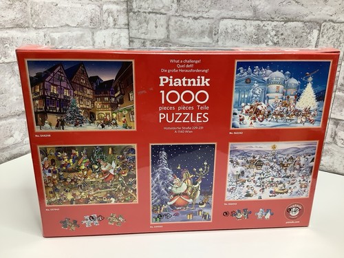 Piatnik Puzzle Santa's Flying Sleigh Christmas 1000 pc Austria Sealed Rare HTF - Picture 4 of 6