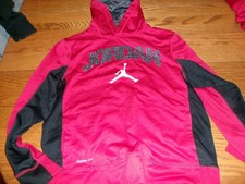 Nike Air Jordan Therma Fit Hoodie Youth XL Red Black