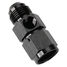 Male to Female Fuel Pressure Gauge Take Off Fitting Adapter with 1/8 8AN Black