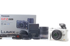 English OK [ Top MINT ] Panasonic Lumix DMC-GF2 double lens White 14-42mm 14mm