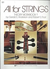 84CO - ALL FOR STRINGS THEORY WORKBOOK - BOOK 1 - CELLO By Robert Frost & Gerald