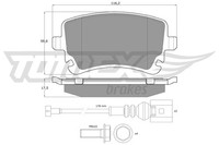 Tomex Brakes Bremsbelagsatz Scheibenbremse TX 13-96 FüR VW Transporter Caravelle