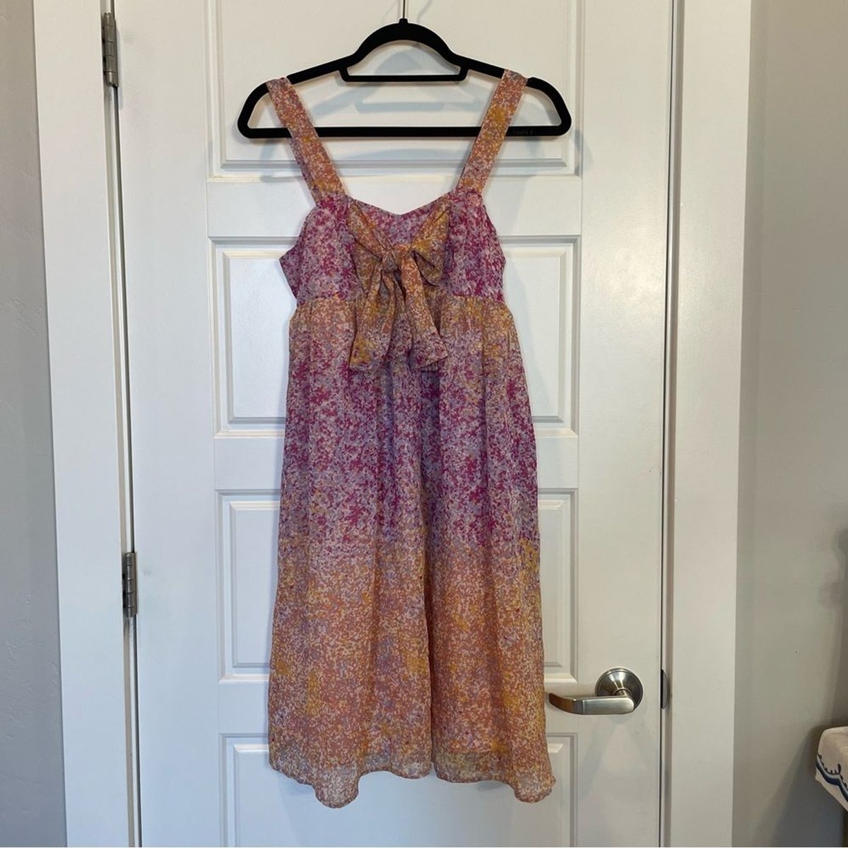 Liz Lange Maternity for Target Pink and Orange Mini Dress XS Baby Shower |  eBay