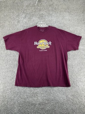 Hard Rock Cafe Punta Cana T Shirt Maroon Sz 3XL  Men's Fit