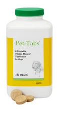 Pet-Tabs Multivitamin and Mineral Supplement for Dogs, Chewable Tablet, 180