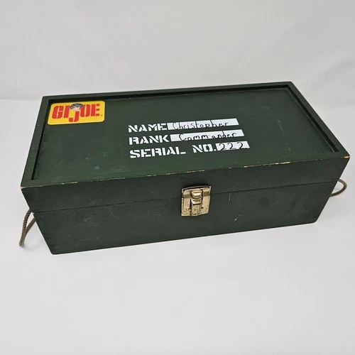 G.I. Joe Army Green Wooden Footlocker Storage Case