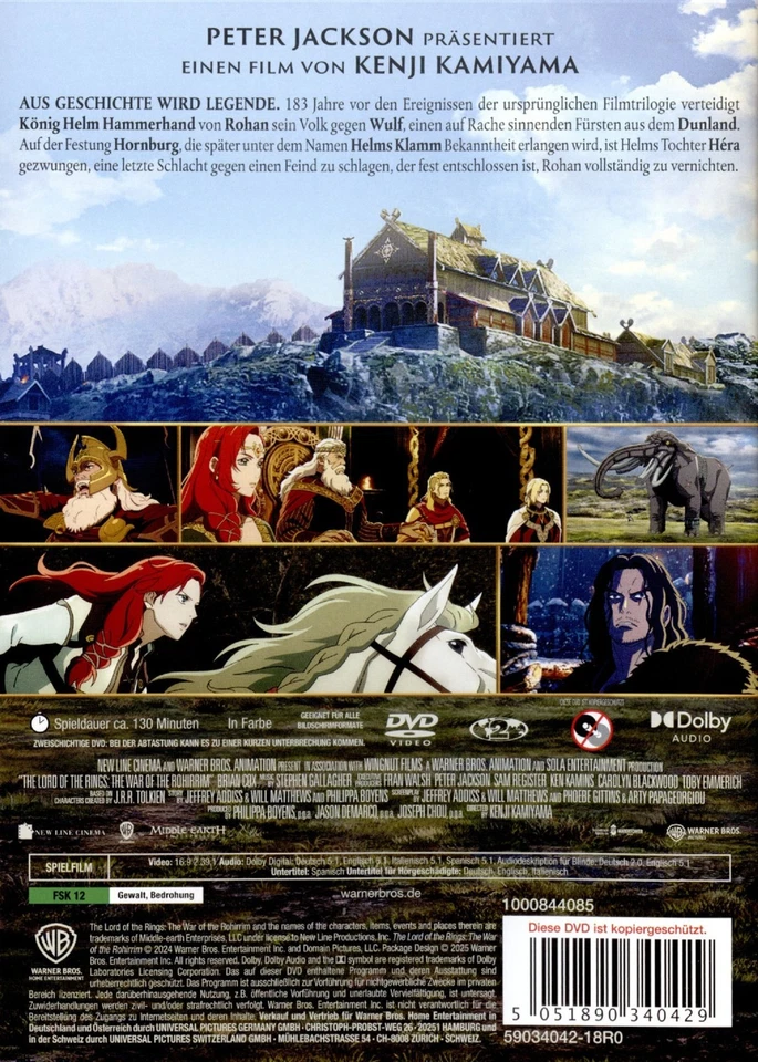 Der Herr der Ringe: Die Schlacht der Rohirrim - DVD - Neu und Originalverpackt - Bild 2 von 2