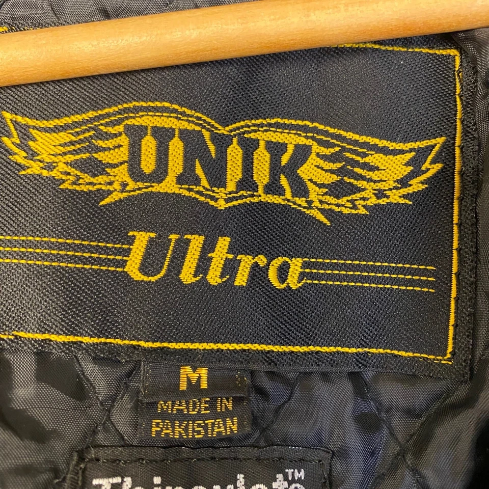 UNIK Ultra Mens Black Genuine Leather Motorcycle Jacket Thinsulate Size M - Image 4 of 4