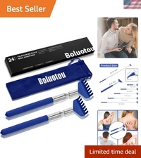 Telescoping Back Scratcher Set with Soft Grip Handle - Perfect Relaxation Gift