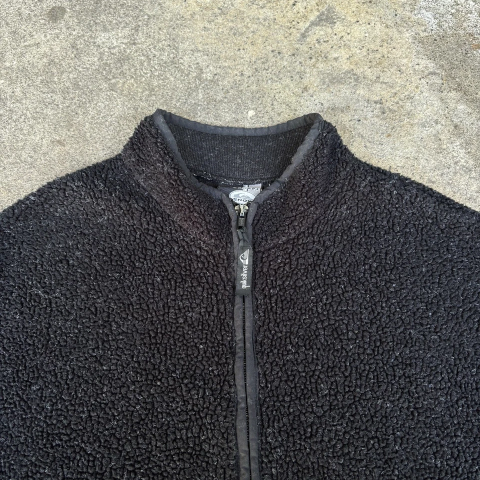 Chaleco polar Quiksilver Snow Deep Pile de colección años 90 grande para hombre Foto 3 de 4