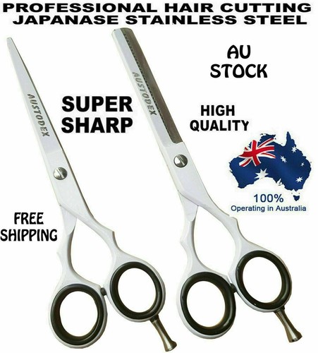 BARBER SALON HAIR HAIRDRESSING HAIRDRESSER THINNING SCISSORS RAZOR SHEAR SET 6" - Picture 14 of 17
