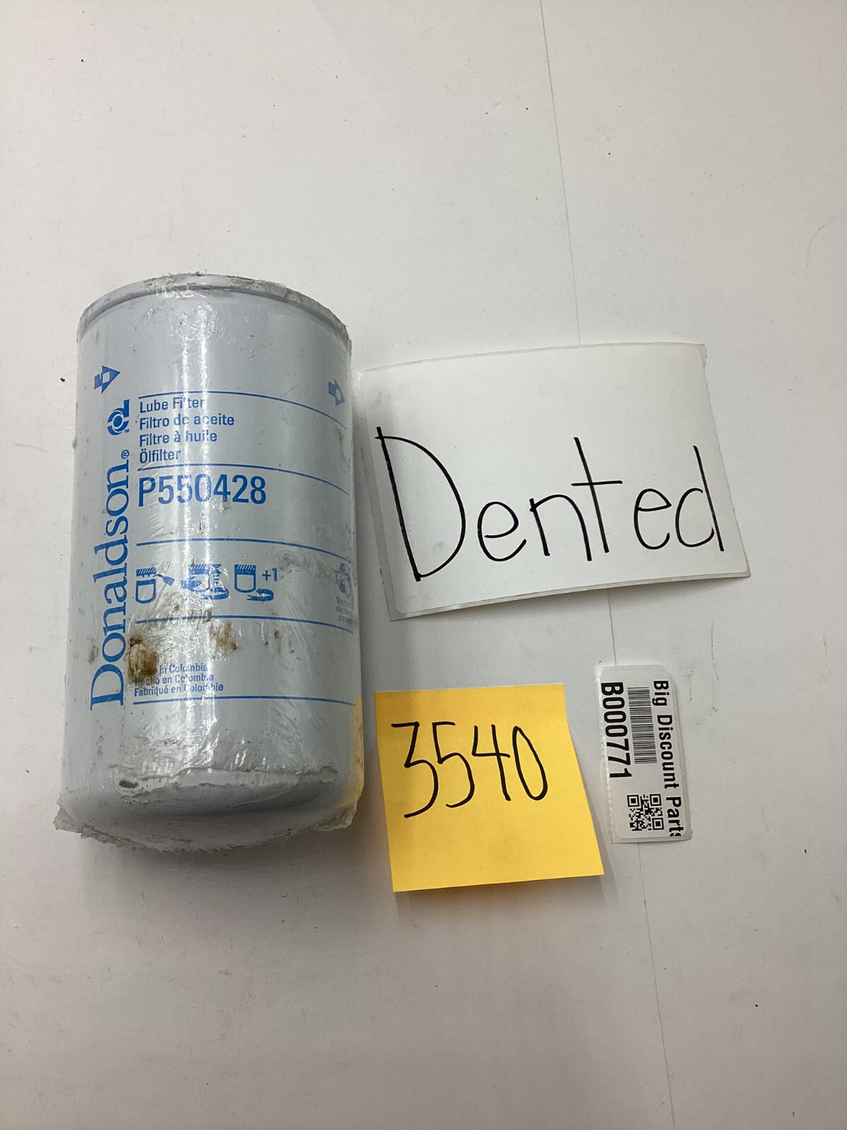 (QTY 1) Donaldson P550428 LUBE SPIN DENTED