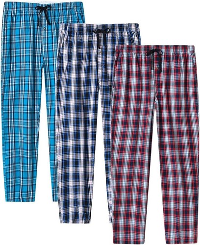 Men's Lightweight Pajama Bottoms - Soft Cotton Sleepwear Pants with Drawstring - Picture 3 of 9