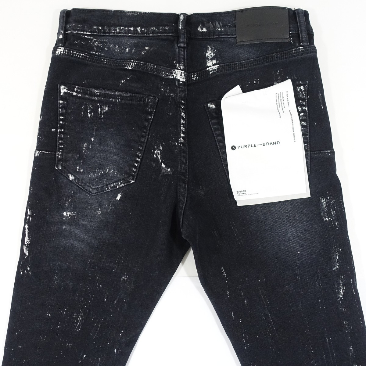 PURPLE BRAND DISTRESSED WHITED OUT BLACK 29 SLIM FIT LOW PURPLE BRAND DISTRESSED WHITED OUT BLACK 29 SLIM FIT LOW