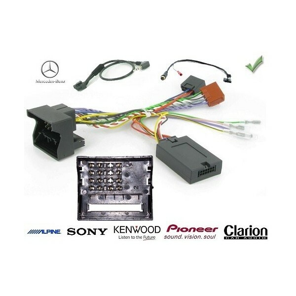 Commande au volant Mercedes SLK R172 2011+ avec câble adaptateur Fakra