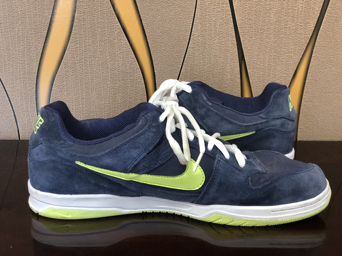 VINTAGE Nike Zoom Encore 6.0 Dark Blue Neon Green White SB 13