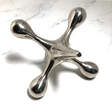 Metal Jax Jack Paperweight MCM Regina Andrew Decorative Display 4.5"