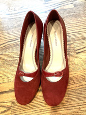 Vintage Naturalizer Deep Red Heels, Size 8M, NWOB, NOS