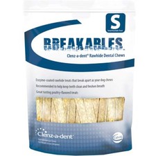 Breakables Clenz-A-Dent Rawhide Chews For Small Dogs, 15 Chews