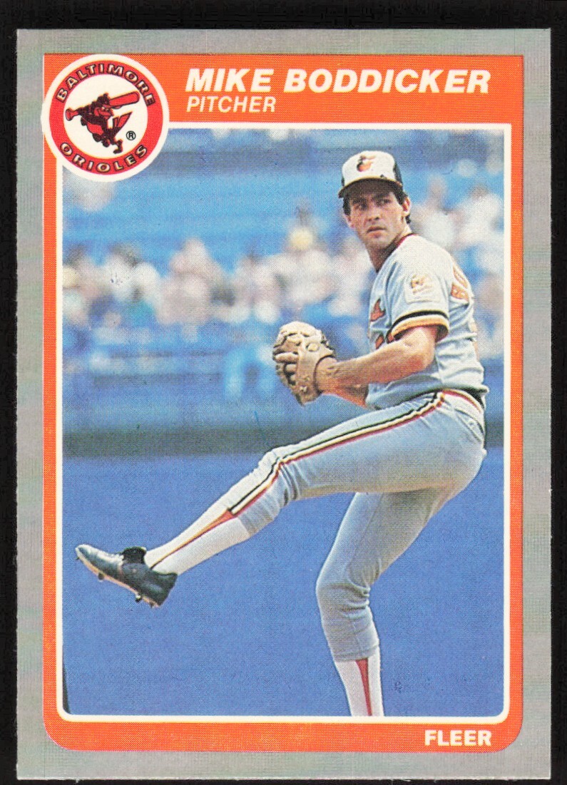 1985 Fleer Mike Boddicker #170 Baltimore Orioles
