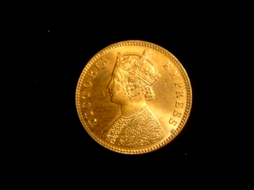 INDIA, British. VICTORIA, Empress. 1/4 ANNA 1889. More reddish than picture. - Picture 2 of 2