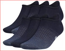 6 Pairs - Adidas Superlite AeroReady COMPRESSION NO SHOW Socks - Wicks - BLUE