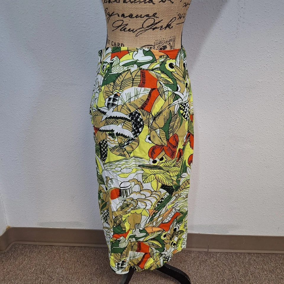 Urban Outfitters Tropical Knot Wrap Skirt Spring Summer Beach Jr Green Sz Small - Image 2 of 4