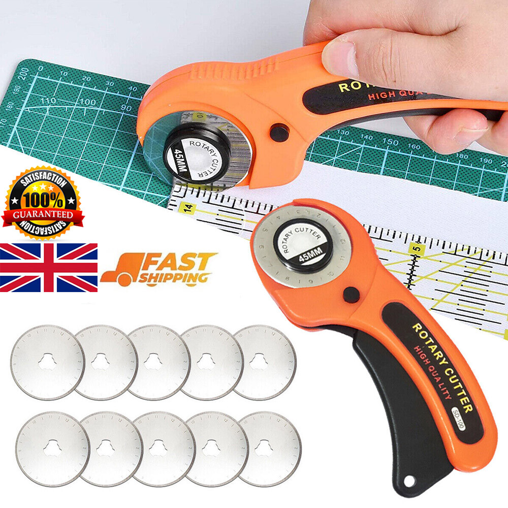 45mm Round Wheel Rotary Cutter Quilting Sewing Roller Cutting Tools ...