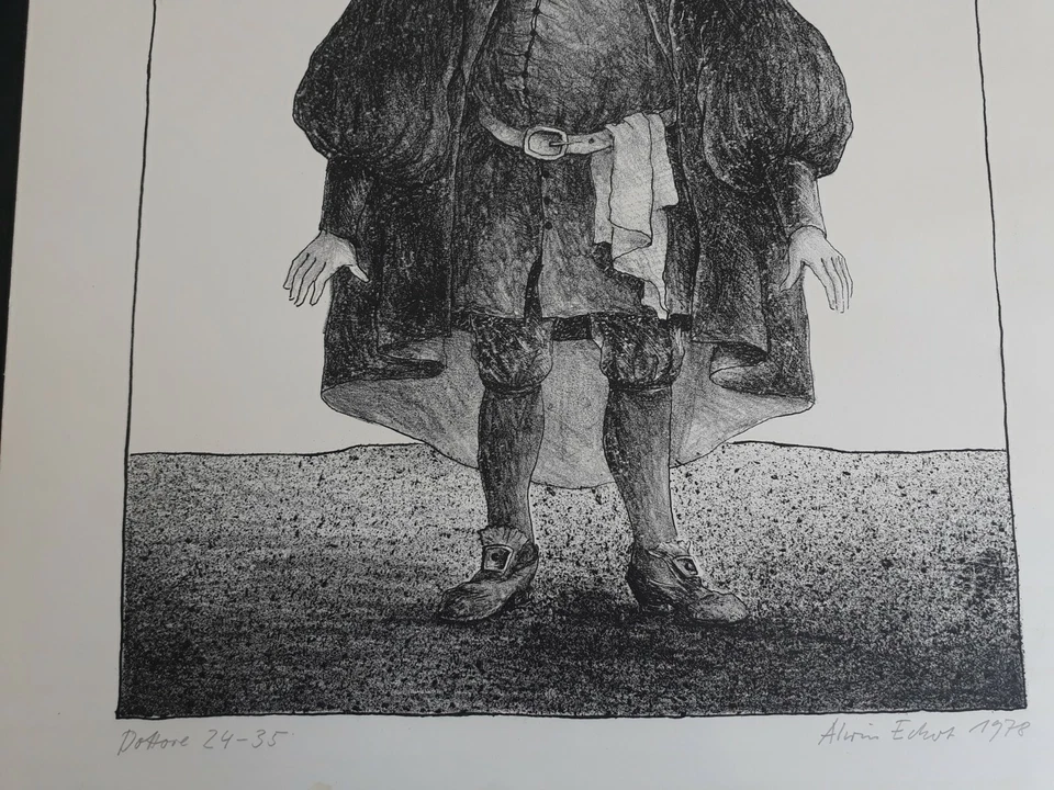 Alwin Eckert Grafik „Dottore“ signiert nummeriert Berlin  - Bild 4 von 4