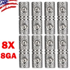 8x Wire Coupler Terminal Butt Connector 8 GA Gauge Input and Output Set Screw