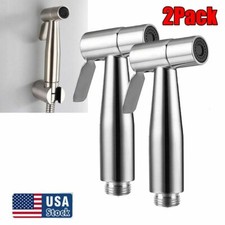 2Pack Stainless Steel Handheld Bidet Spray Shower Head Shattaf Toilet Bathroom