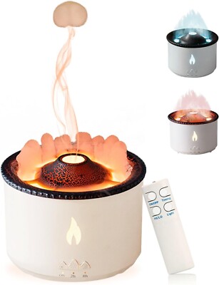 Vulkan Flamme Luftbefeuchter Buntes Licht Flamme Ätherisches Öl Diffusor Stumm Arbeit