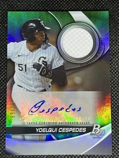 2022 Bowman Platinum YOELQUI CESPEDES  89/99 PLATINUM PIECES AUTO RELIC PROSPECT