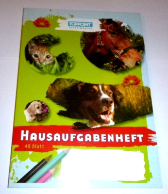 TOPPOINT Hausaufgabenheft mit Aufteilung pro Tag und Unterrichtsstunde, Neu